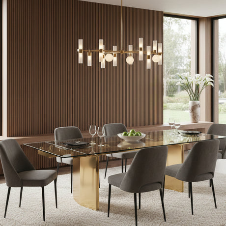 Glass Extendable Dining Table | OROA Modern Nassim