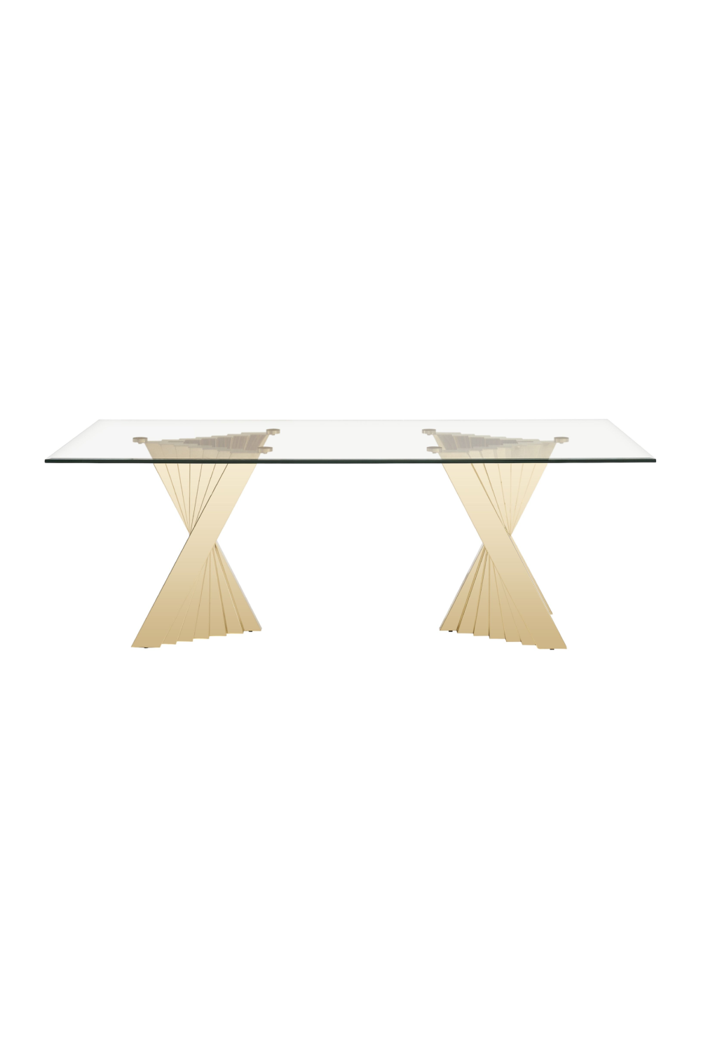 Gold Base Glass Dining Table | OROA Modern Buquet | Oroa.com