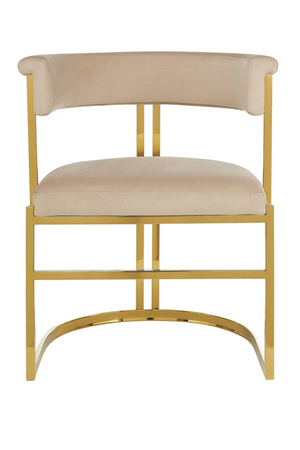 Beige Velvet Gold Dining Frame | OROA Modern Munith | Oroa.com
