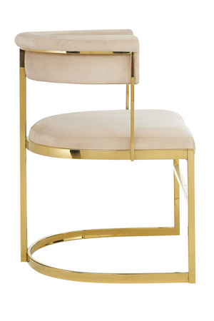 Beige Velvet Gold Dining Frame | OROA Modern Munith | Oroa.com
