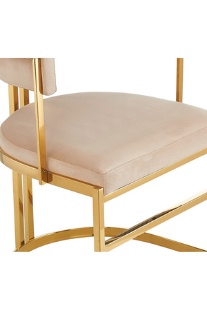 Beige Velvet Gold Dining Frame | OROA Modern Munith | Oroa.com
