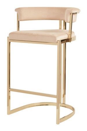 Beige Velvet Counter Stool | OROA Modern Munith | Oroa.com