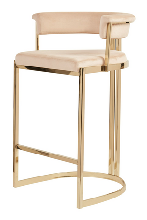 Beige Velvet Counter Stool | OROA Modern Munith | Oroa.com