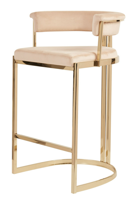 Beige Velvet Counter Stool | OROA Modern Munith | Oroa.com