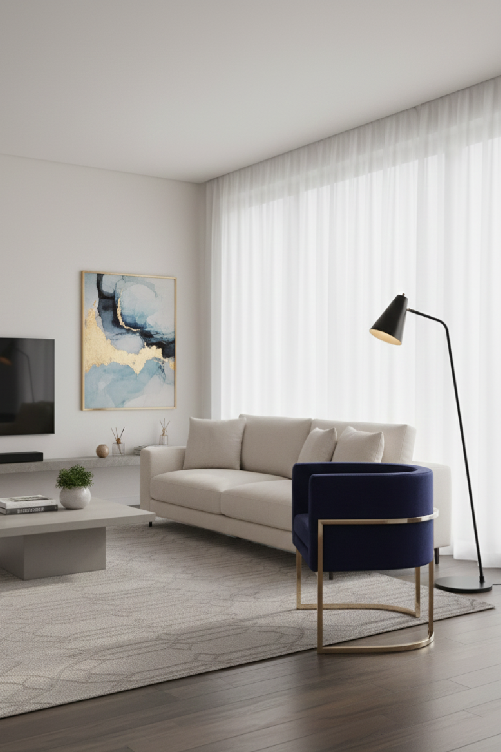 Blue Velvet Kids Chair | OROA Modern Betsy | Oroa.com