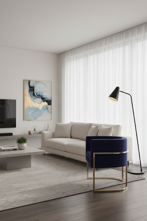 Blue Velvet Kids Chair | OROA Modern Betsy | Oroa.com