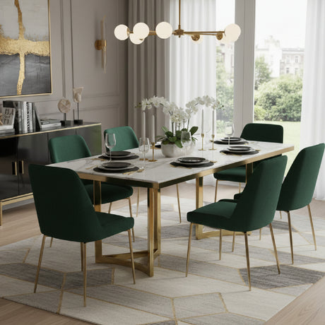   White Marble Top Dining Table | Oroa.com