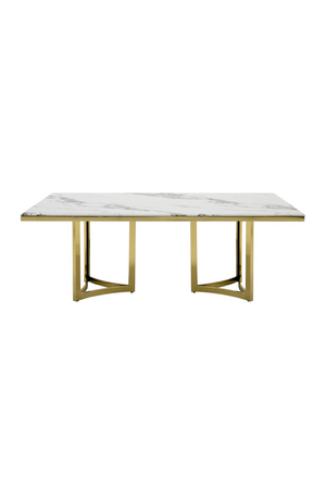White Marble Top Dining Table | OROA Modern Loomis | Oroa.com