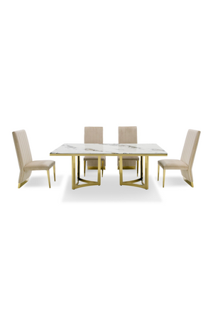 White Marble Top Dining Table | OROA Modern Loomis | Oroa.com