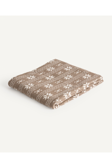 Brown Cotton Printed Plaid | Vical Home Snow | Oroa.com