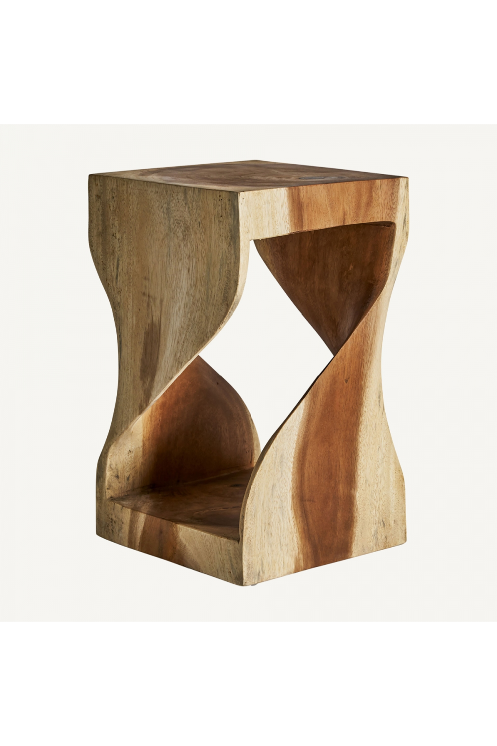 Acacia Wood Sculpted Side Table | Vical Home Maun | Oroa.com