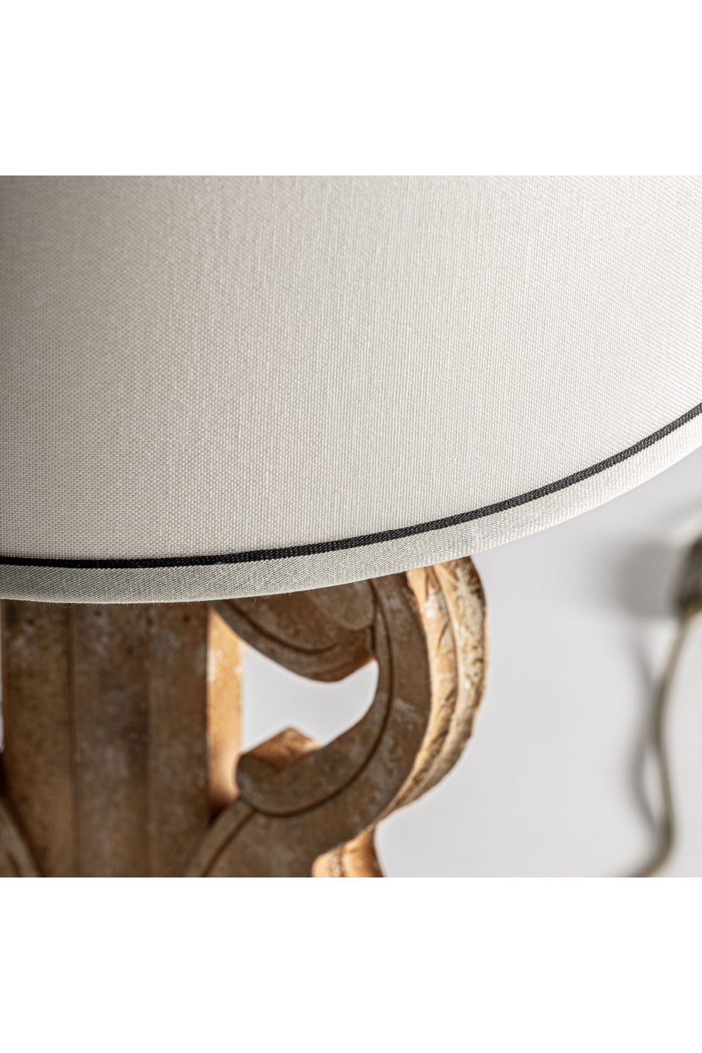 Carved Eucalyptus Table Lamp | Vical Home | Oroa.com