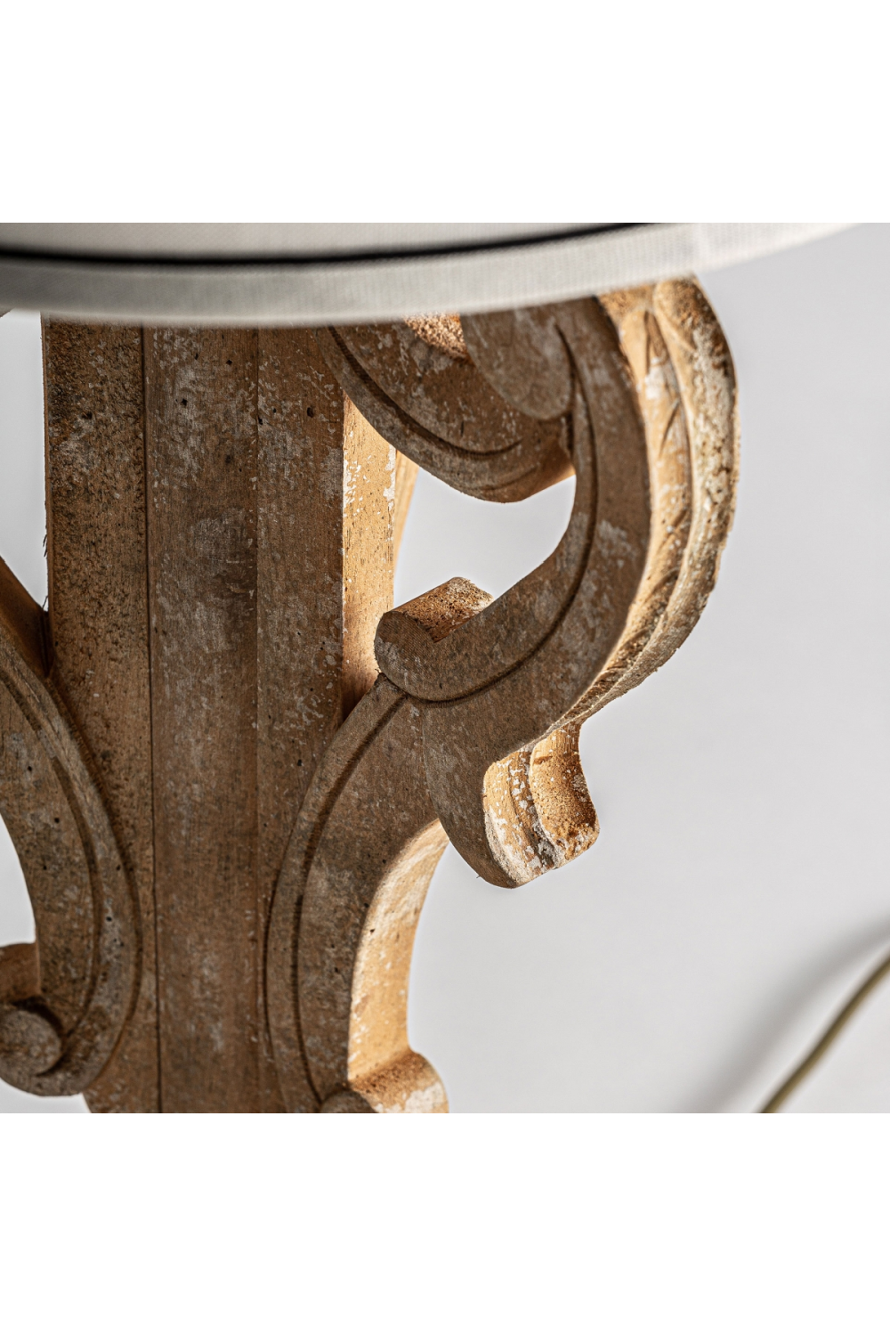 Carved Eucalyptus Table Lamp | Vical Home | Oroa.com