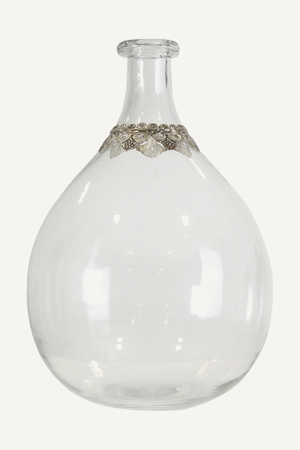 Silver Embellished Glass Vase | Vical Home Birgit | Oroa.com