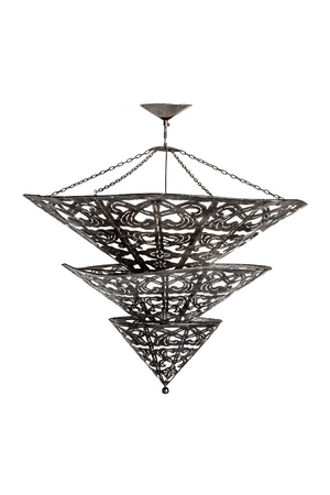Black Tiered Triangle Chandelier | Vical Home | Oroa.com