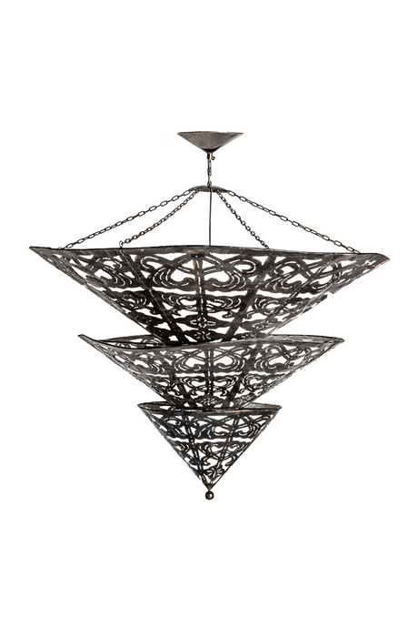Black Tiered Triangle Chandelier | Vical Home | Oroa.com