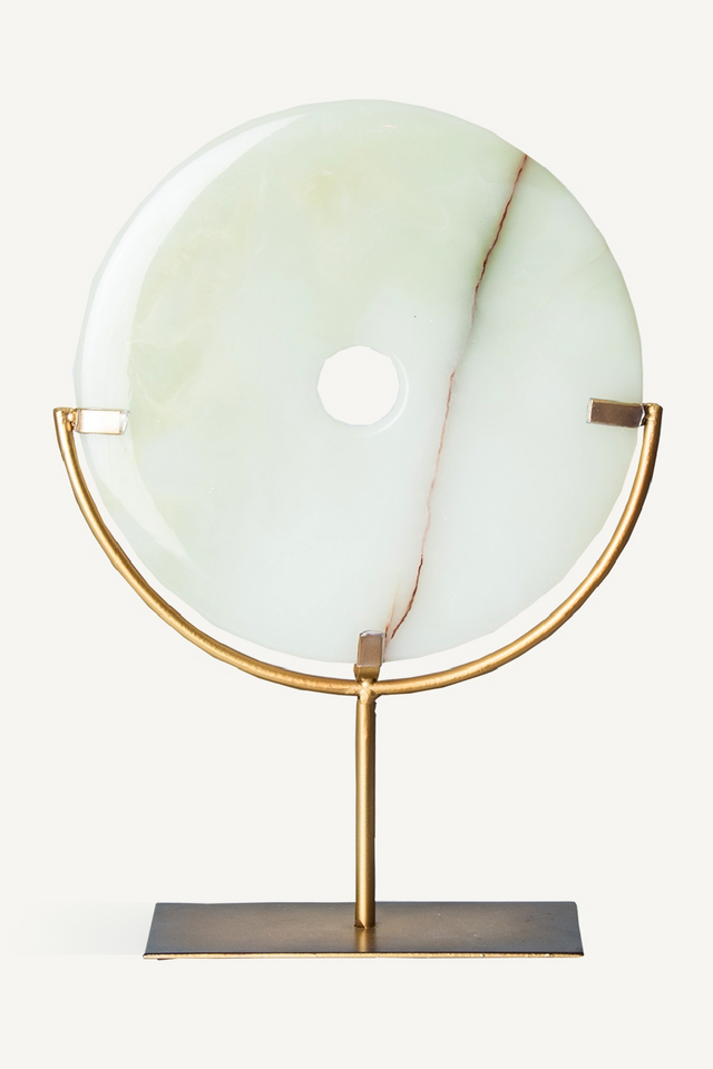 Round Natural Gem Decor Figure L | Vical Home Jade | Oroa.com