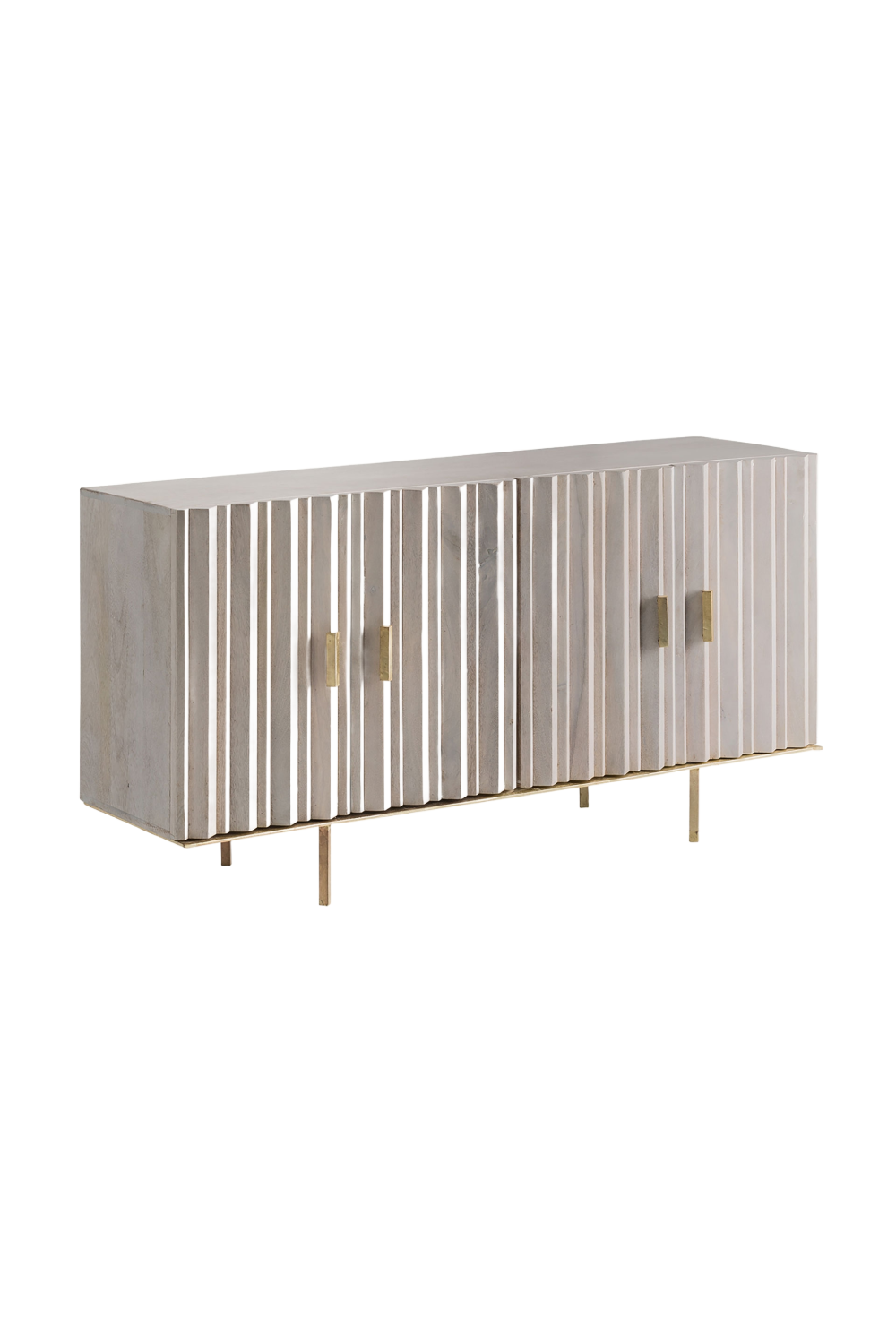 White Ridged 4-Door Sideboard | Vical Home Lure | Oroa.com