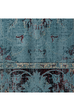 Turquoise Floral Area Rug 7'6" x 5' Suyay Rug | Oroa.com