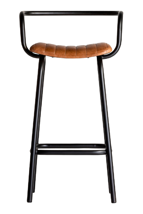 Brown Leather Seat Barstool | Vical Home Chadron | Oroa.com