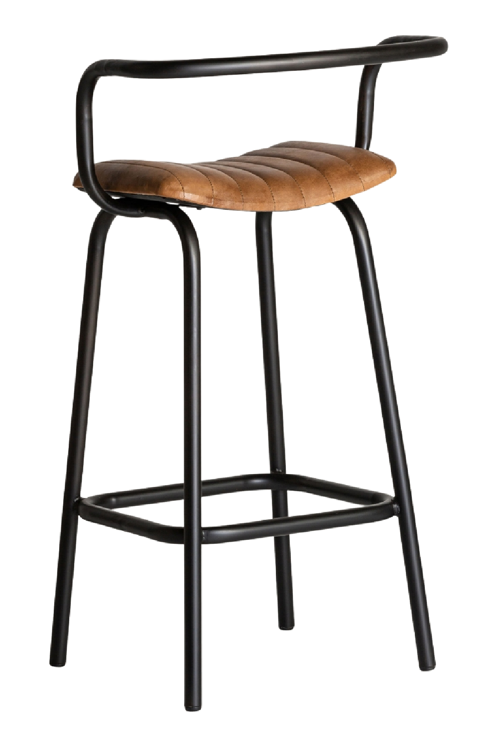 Brown Leather Seat Barstool | Vical Home Chadron | Oroa.com