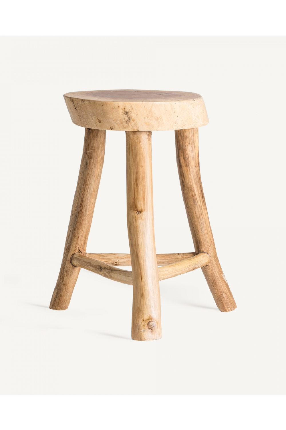 Suar Wood 3-Legged Stool | Vical Home Clues | Oroa.com