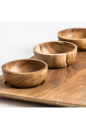 Teak Wood Tray Set (4) | Vical Home Ikuah | Oroa.com