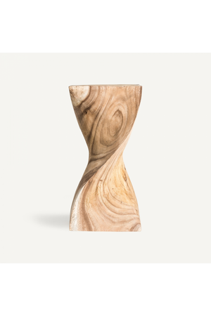 Natural Wooden Twisted Side Table | Vical Home Yendi | Oroa.com
