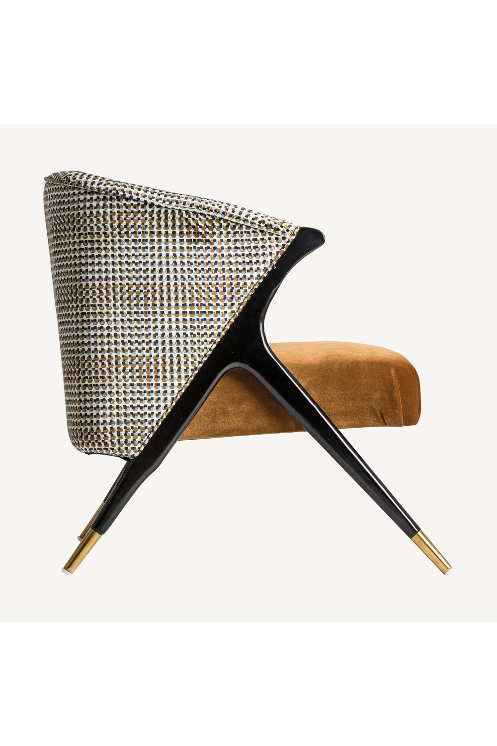 Ocher Velvet Seat Armchair | Vical Home Brillon | Oroa.com