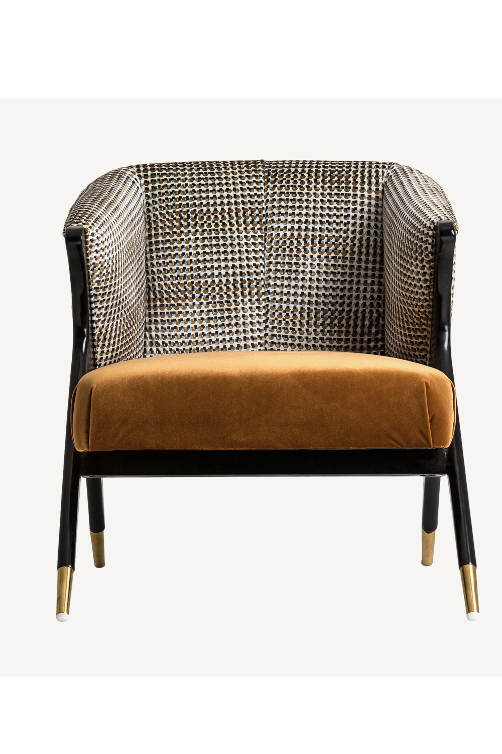 Ocher Velvet Seat Armchair | Vical Home Brillon | Oroa.com