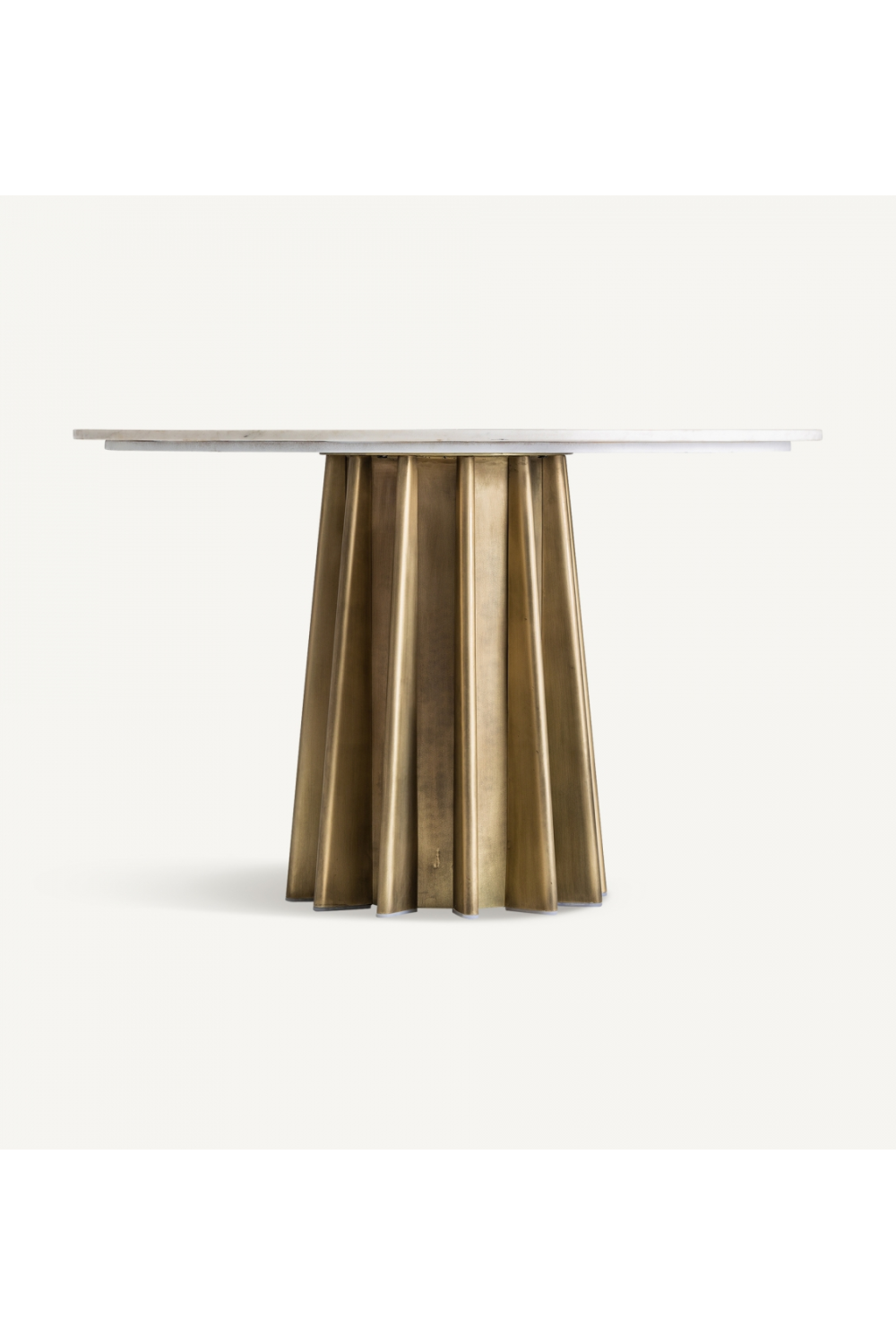 Gold Monopod Marble Dining Table | Vical Home Lezey | Oroa.com
