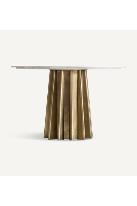 Gold Monopod Marble Dining Table | Vical Home Lezey | Oroa.com