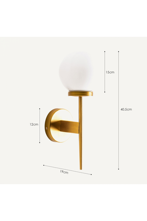 White Glass Orb Wall Lamp | Vical Home Ball | Oroa.com