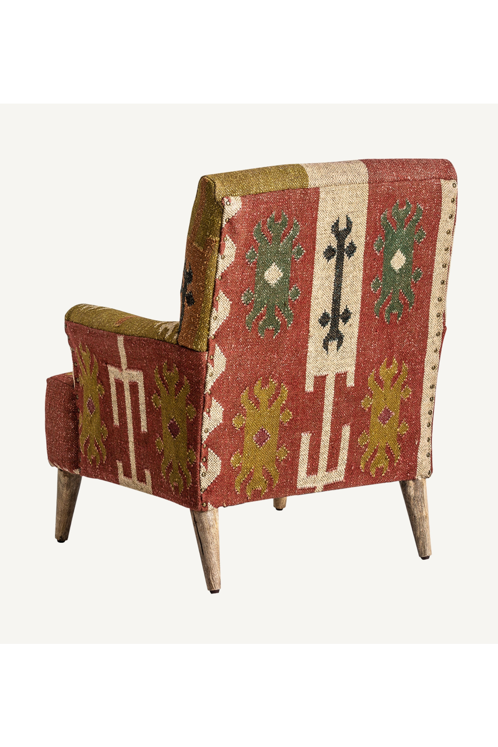 Kilim Print Jute Armchair | Vical Home Sveta | Oroatrade.com