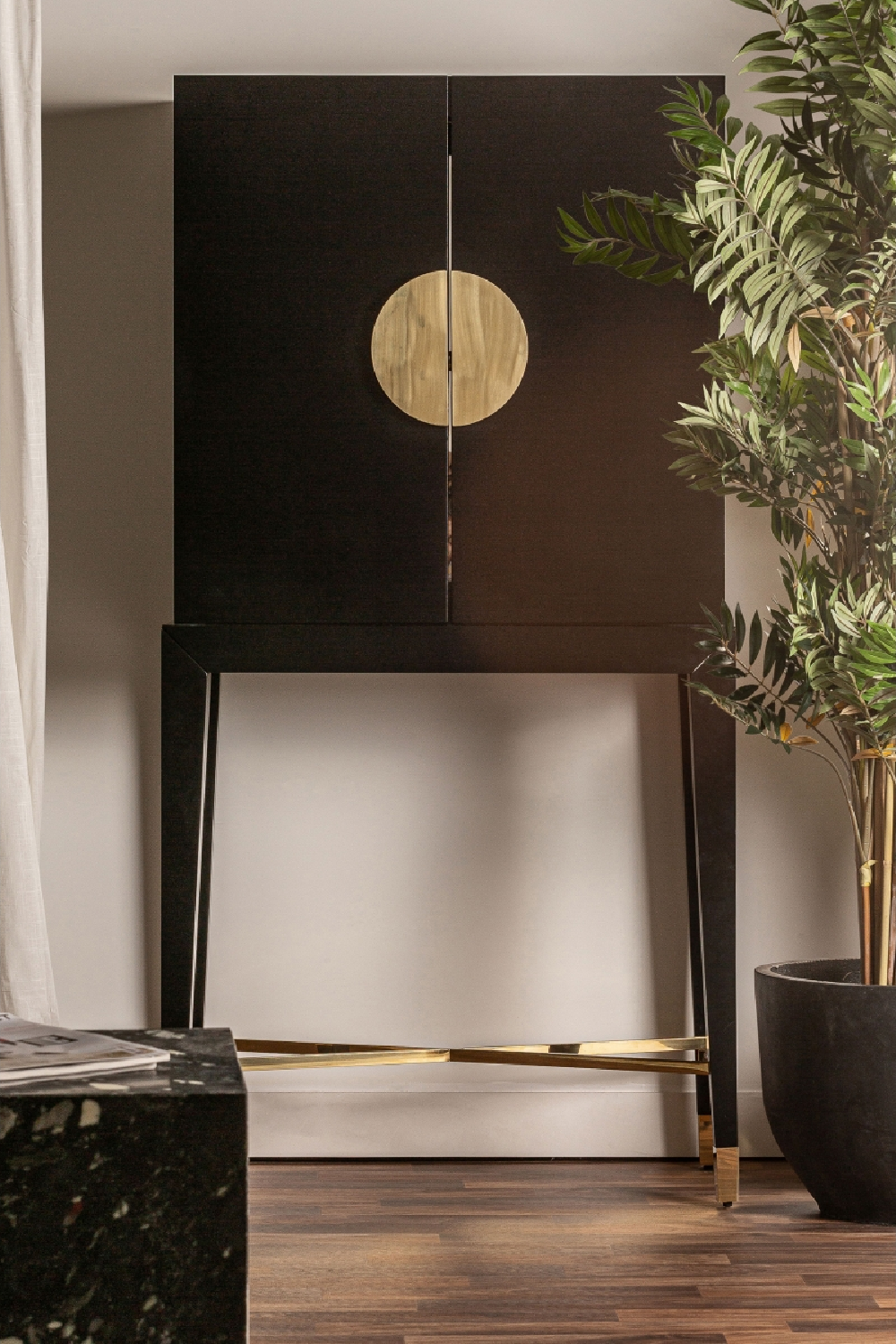 Black Wooden 2-Door Cabinet | Vical Home Vinh | Oroa.com