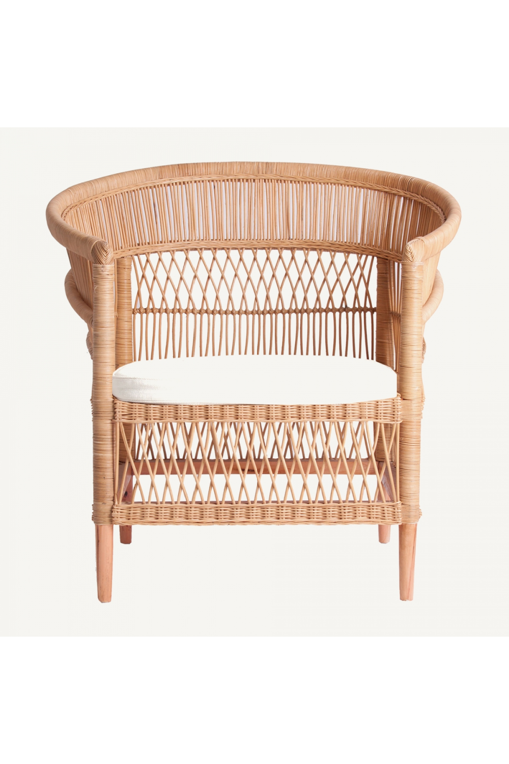 Rattan Padded Contemporary Armchair | Vical Home Elna | Oroa.com