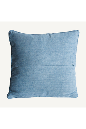 Embroidered Blue Cotton Cushion | Vical Home Blesi | Oroa.com