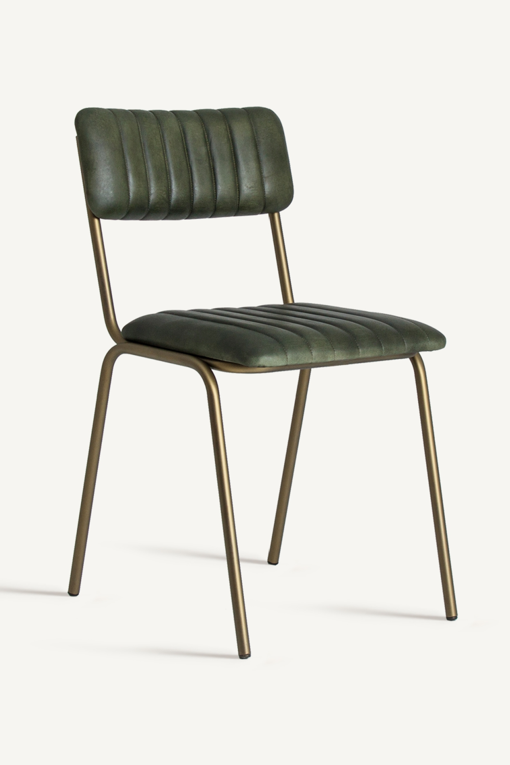 Green Leather Chanelled Accent Chair | Vical Home Chadron | Oroatrade.com