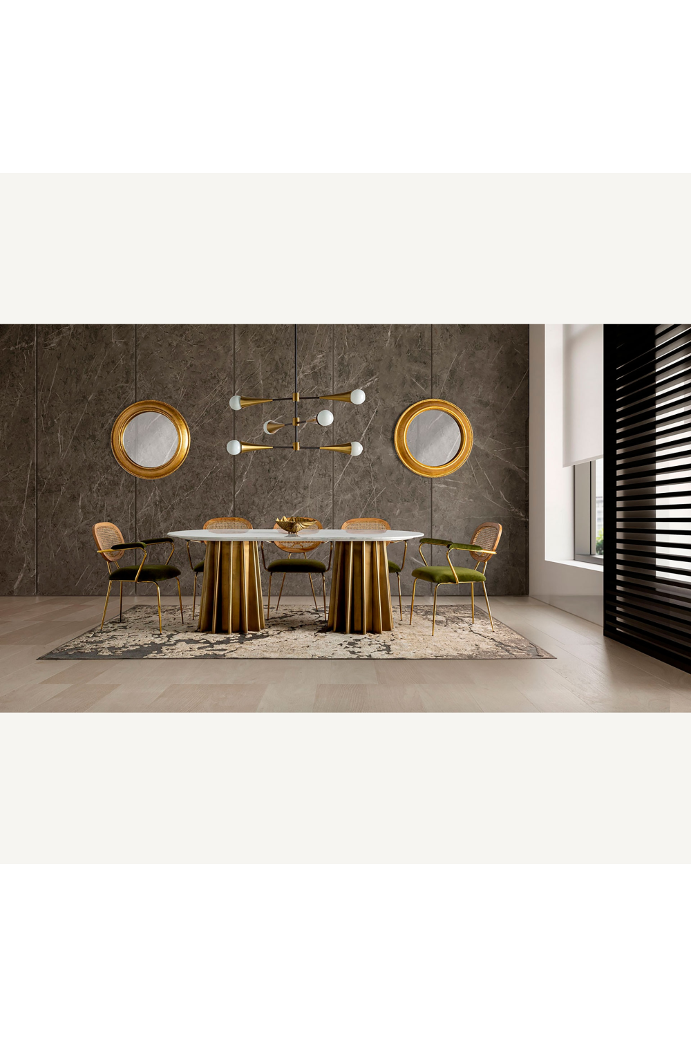 Oval Marble Dining Table | Vical Home Lezey | Oroa.com