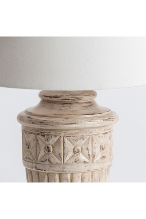 Carved Mango Wood Table Lamp | Vical Home | Oroa.com