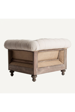   Beige Tufted Accent Armchair | Oroa.com
