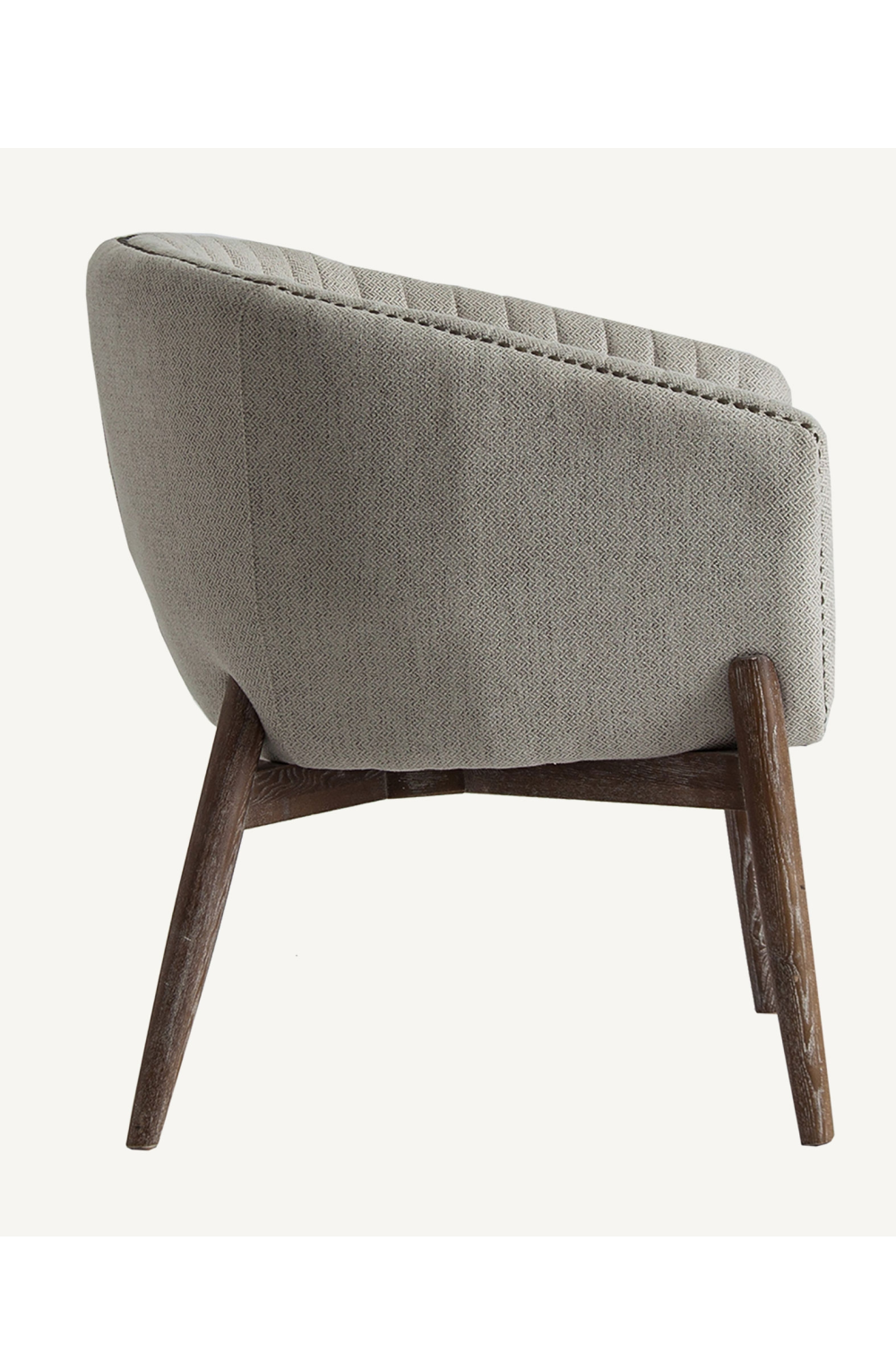 White Studded Barrel Armchair | Vical Home Neive | Oroa.com