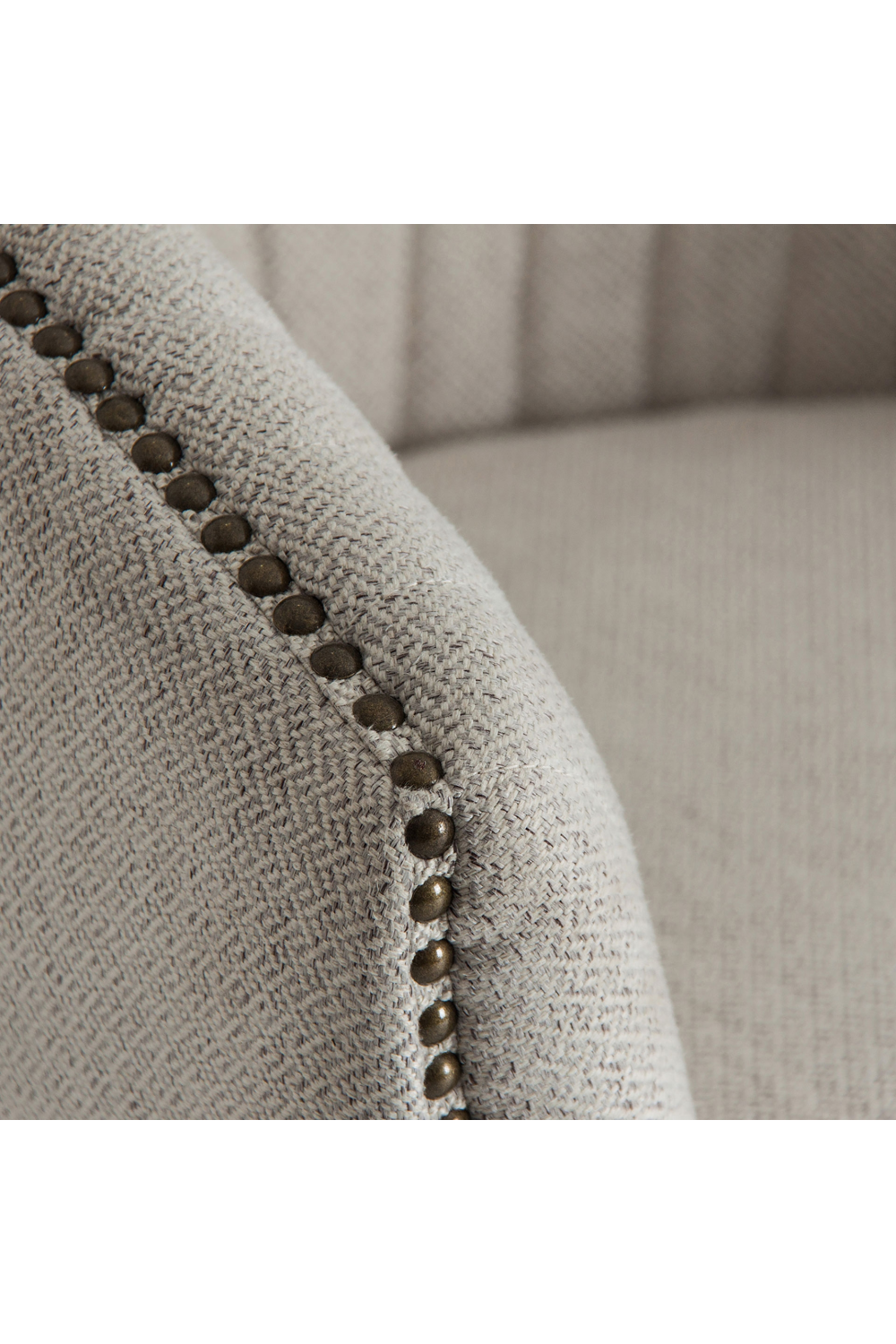 White Studded Barrel Armchair | Vical Home Neive | Oroa.com