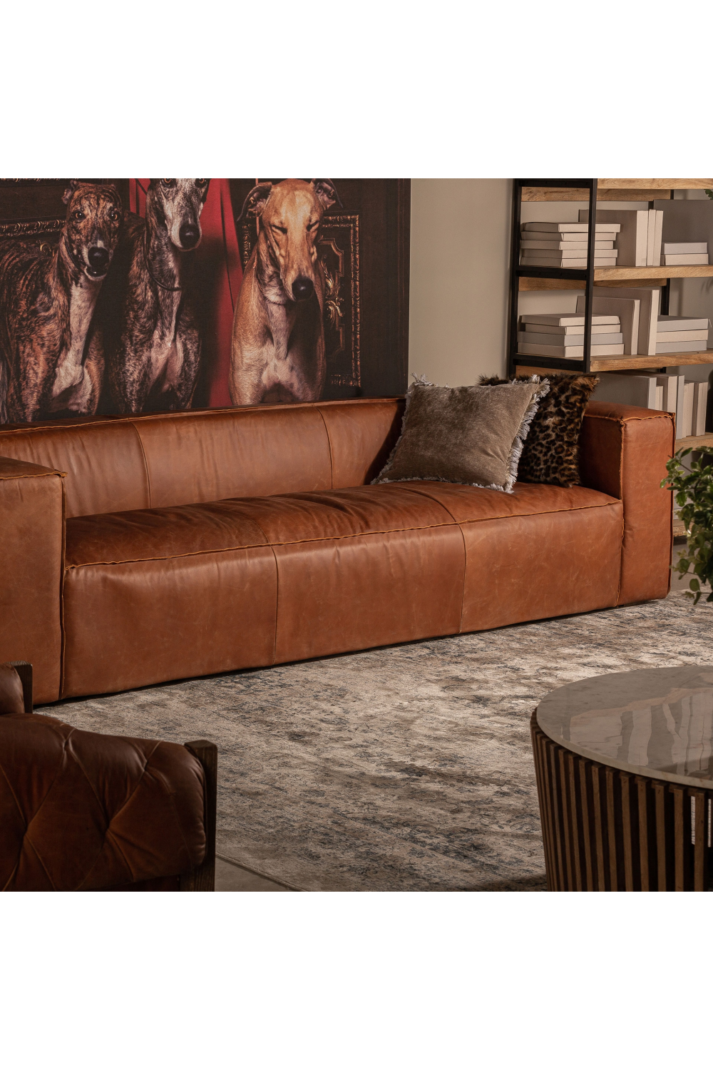 Brown Leather Sofa | Vical Home Kurza | Oroa.com