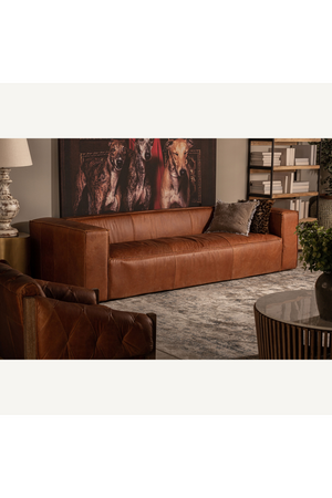 Brown Leather Sofa | Vical Home Kurza | Oroa.com