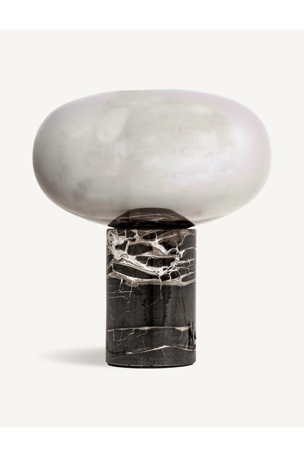 Cylindrical Black Marble Table Lamp M | Vical Home Eira | Oroa.com