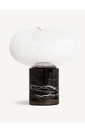 Cylindrical Black Marble Table Lamp S | Vical Home Eira | Oroa.com