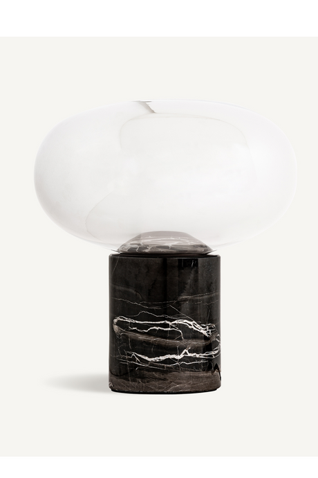 Cylindrical Black Marble Table Lamp S | Vical Home Eira | Oroa.com