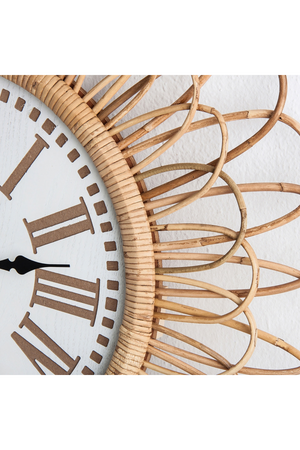 Rattan Floral Clock | Vical Home Ghiare | Oroa.com