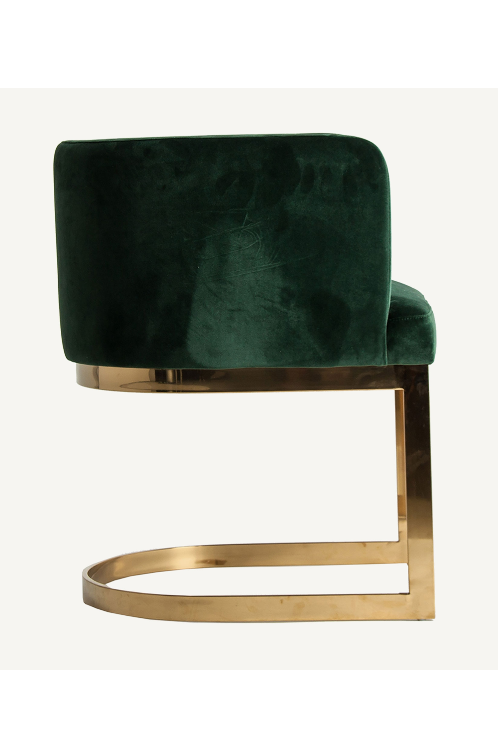 Green Velvet Cantilevered Accent Chair | Vical Home Betliar | Oroa.com